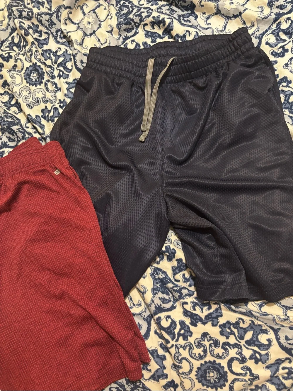 Athletic Works Men's Red and Black Athletic Shorts